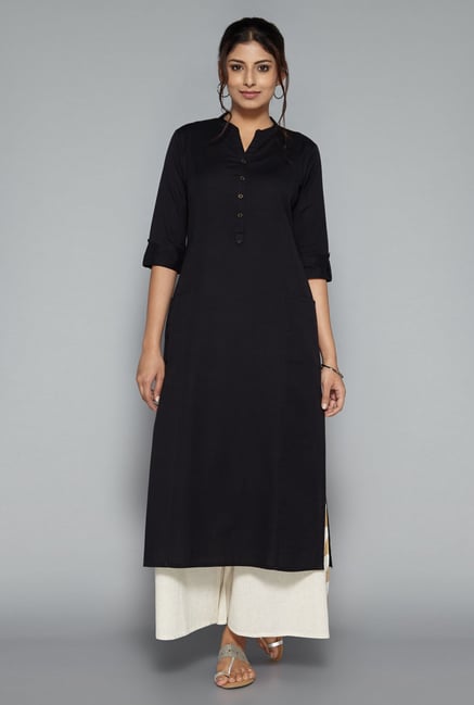 Utsa by Westside Black Solid Kurta Utsa by Westside Black Solid Kurta