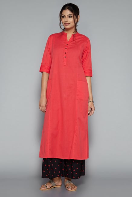 Utsa by Westside Coral Solid Kurta Utsa by Westside Coral Solid Kurta