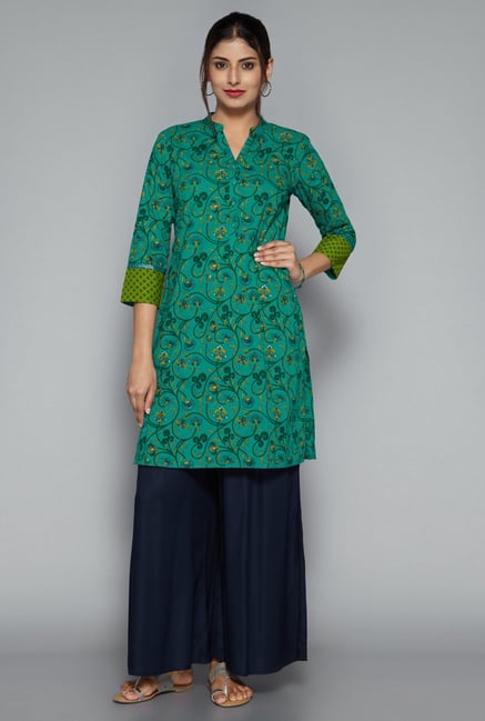Utsa by Westside Green Floral Print Kurta Utsa by Westside Green Floral Print Kurta