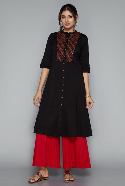 Utsa by Westside Black Embroidered Kurta Utsa by Westside Black Embroidered Kurta