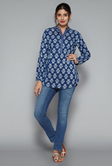Utsa by Westside Indigo Printed Kurti Utsa by Westside Indigo Printed Kurti