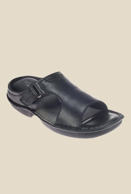 Khadim's Softouch Black Casual Sandals Khadim's Softouch Black Casual Sandals