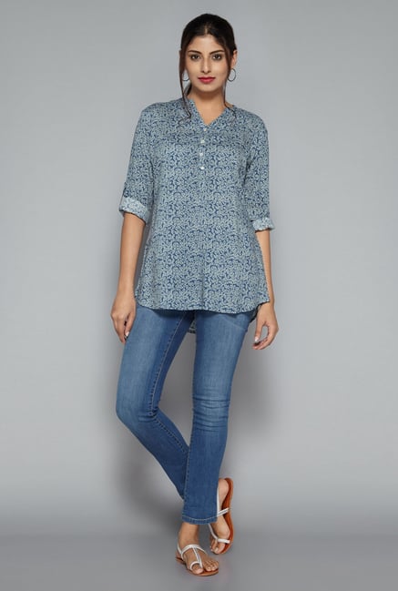 Utsa by Westside Indigo Printed Kurti Utsa by Westside Indigo Printed Kurti
