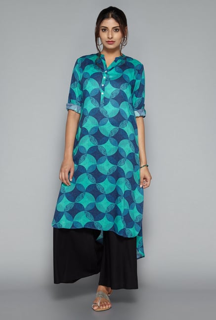 Utsa by Westside Turquoise Printed Kurta Utsa by Westside Turquoise Printed Kurta
