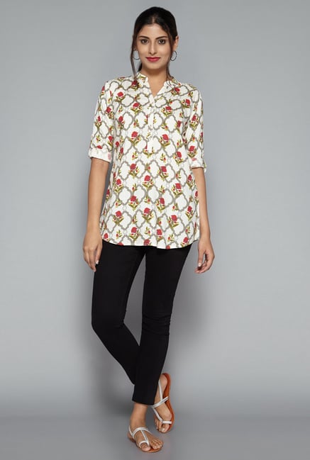 Utsa by Westside Off White Floral Print Kurti Utsa by Westside Off White Floral Print Kurti