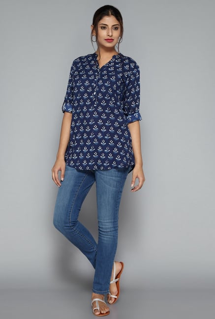 Utsa by Westside Indigo Printed Kurti Utsa by Westside Indigo Printed Kurti
