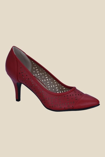 Get Glamr Frida Red Pumps Get Glamr Frida Red Pumps