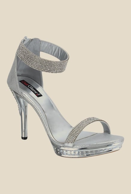 Get Glamr Yashura Silver Ethnic Sandals Get Glamr Yashura Silver Ethnic Sandals