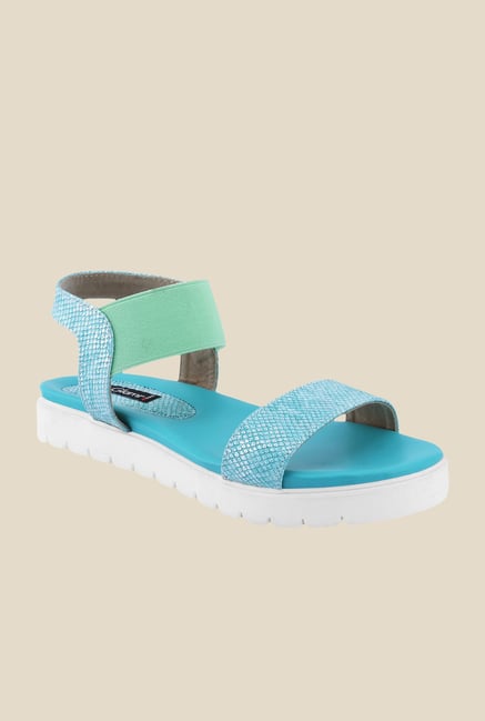Get Glamr Sara Blue & Green Sling Back Sandals Get Glamr Sara Blue & Green Sling Back Sandals