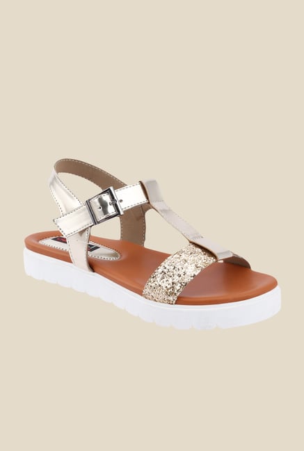 Get Glamr Lygia Golden Ankle Strap Sandals Get Glamr Lygia Golden Ankle Strap Sandals