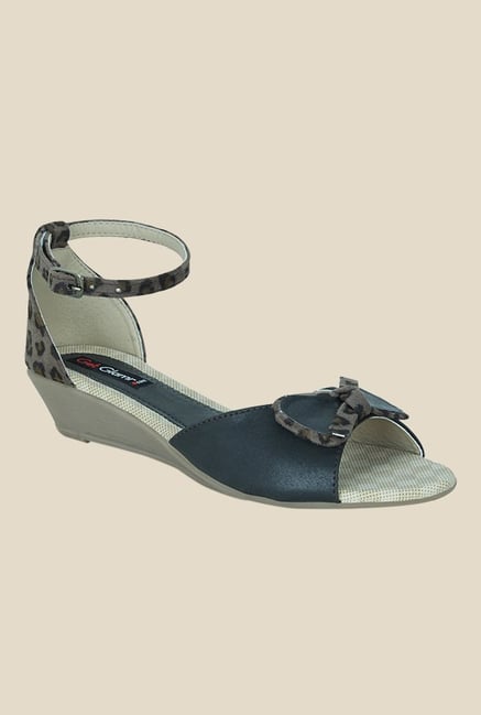 Get Glamr Rhia Black Ankle Strap Wedges Get Glamr Rhia Black Ankle Strap Wedges