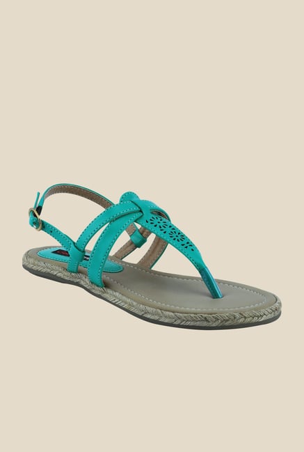 Get Glamr Knight Green Ankle Strap Sandals Get Glamr Knight Green Ankle Strap Sandals