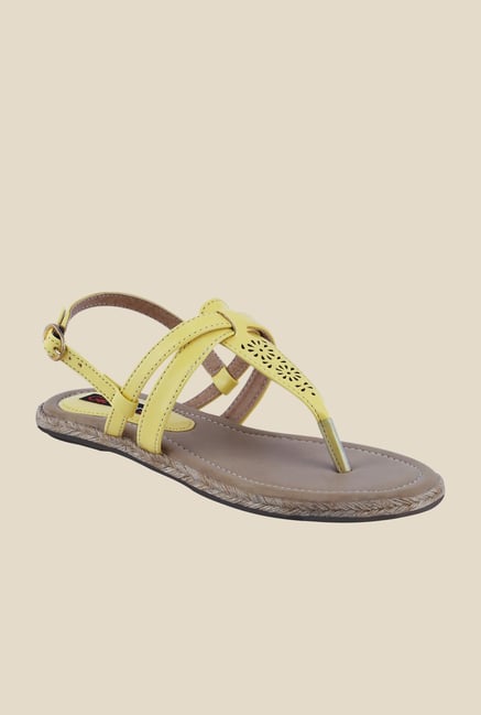 Get Glamr Knight Yellow Ankle Strap Sandals Get Glamr Knight Yellow Ankle Strap Sandals