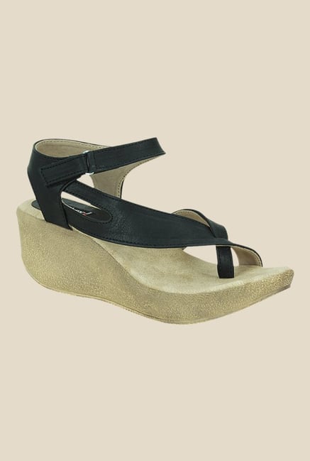 Get Glamr Sweeney Black Ankle Strap Wedges Get Glamr Sweeney Black Ankle Strap Wedges