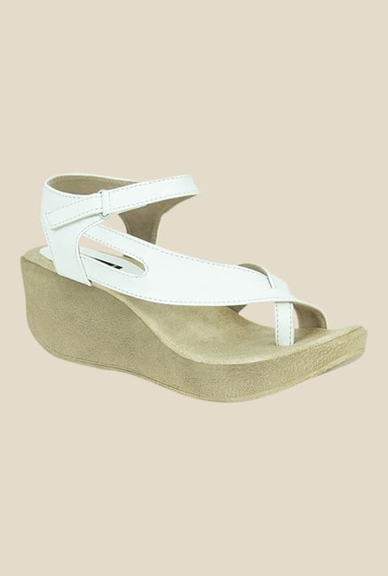 Get Glamr Sweeney White Ankle Strap Wedges Get Glamr Sweeney White Ankle Strap Wedges