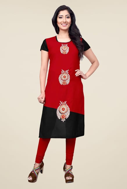 Occeanus Maroon Embroidered Kurta Occeanus Maroon Embroidered Kurta