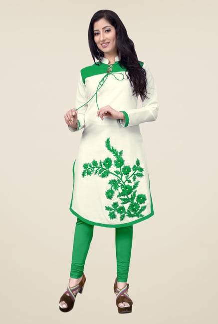 Occeanus Off White Embroidered Kurta Occeanus Off White Embroidered Kurta
