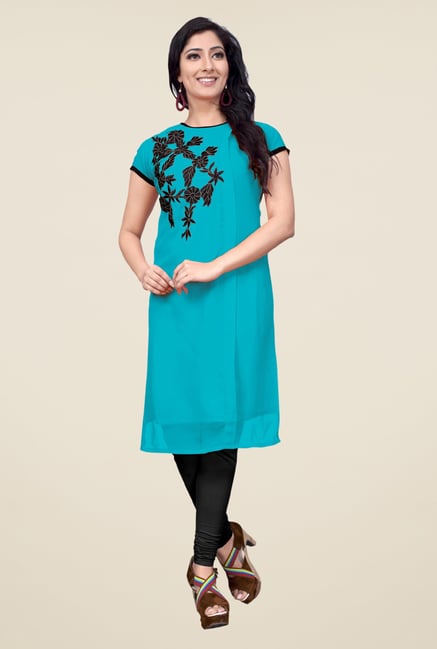 Occeanus Blue Embroidered Kurta Occeanus Blue Embroidered Kurta