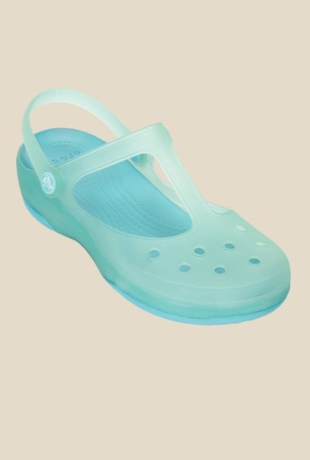 Crocs Carlie Mary Jane Sea Foam & Aqua Clogs Crocs Carlie Mary Jane Sea Foam & Aqua Clogs