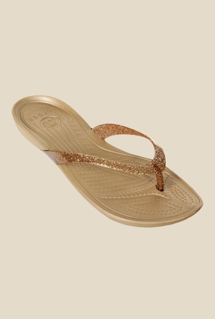 Crocs Really Sexi Golden Flip Flops Crocs Really Sexi Golden Flip Flops
