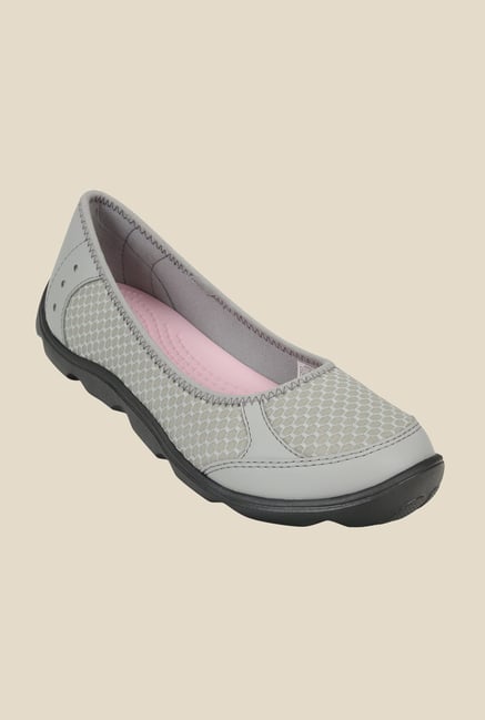 Crocs Duet Busy Day Light Grey & Graphite Flat Ballets Crocs Duet Busy Day Light Grey & Graphite Flat Ballets