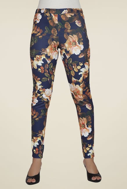 Desi Belle Navy Floral Jeggings Desi Belle Navy Floral Jeggings
