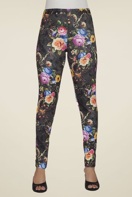 Desi Belle Grey Floral Jeggings Desi Belle Grey Floral Jeggings