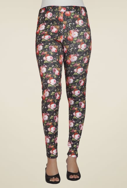 Desi Belle Multicolor Floral Jeggings Desi Belle Multicolor Floral Jeggings