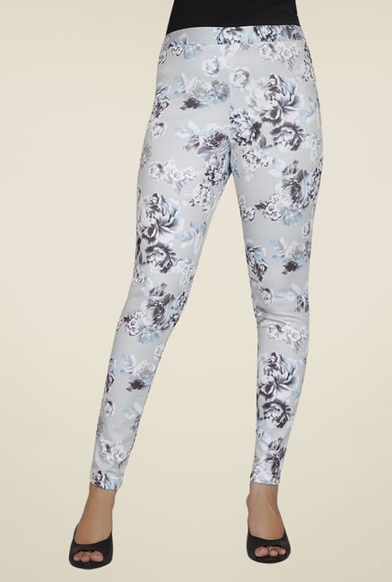 Desi Belle Grey Floral Jeggings Desi Belle Grey Floral Jeggings
