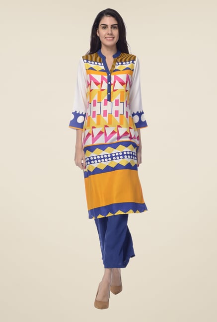 Desi Belle Multicolor Printed Kurta Desi Belle Multicolor Printed Kurta