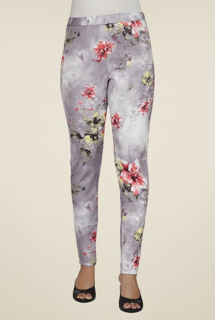 Desi Belle Grey Floral Jeggings Desi Belle Grey Floral Jeggings
