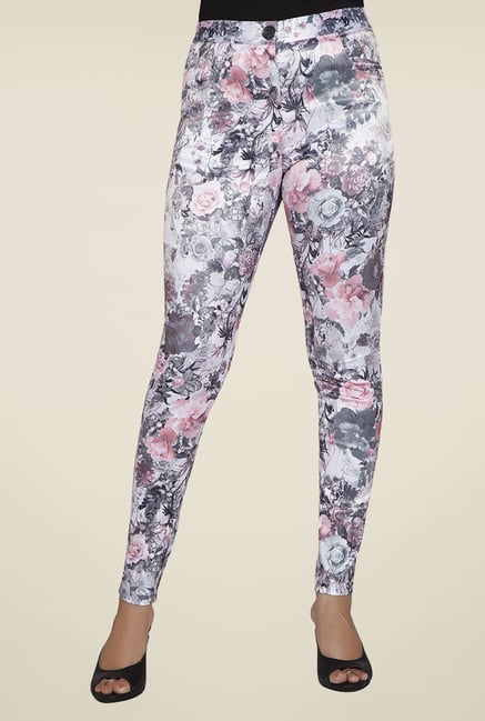 Desi Belle Multicolor Floral Jeggings Desi Belle Multicolor Floral Jeggings