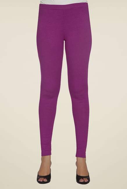 Desi Belle Purple Solid Leggings Desi Belle Purple Solid Leggings