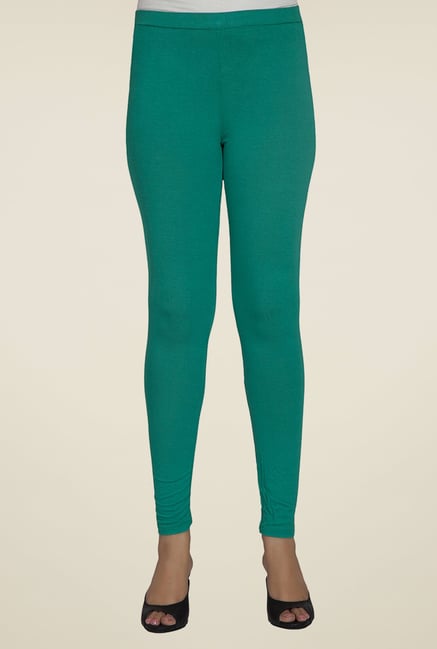 Desi Belle Green Solid Leggings Desi Belle Green Solid Leggings
