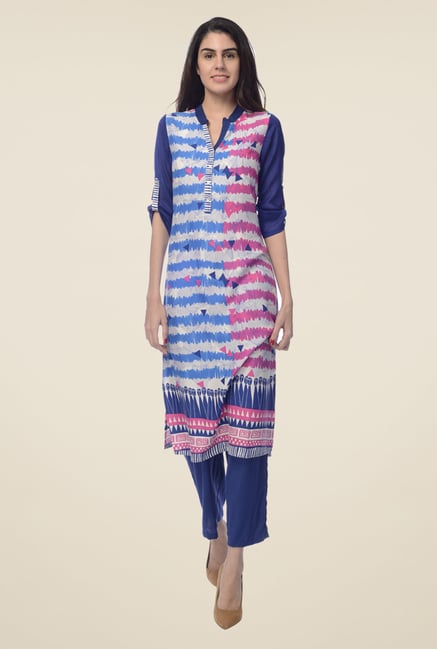 Desi Belle Off White Printed Kurta Desi Belle Off White Printed Kurta