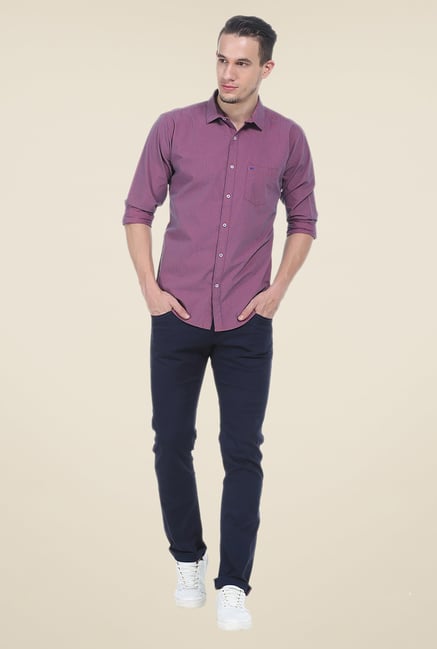 Basics Purple Checks Shirt Basics Purple Checks Shirt