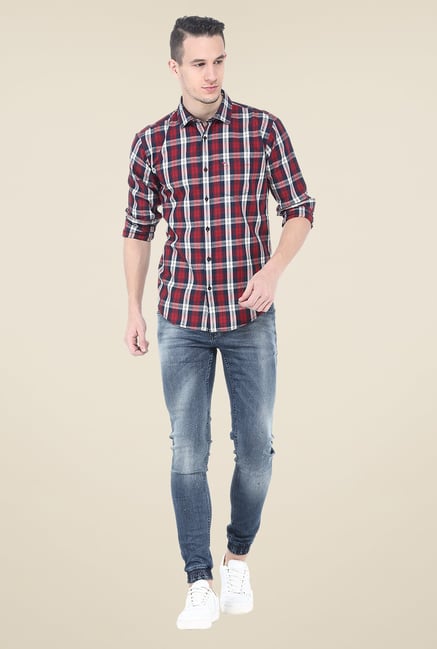Basics Red Checks Shirt Basics Red Checks Shirt