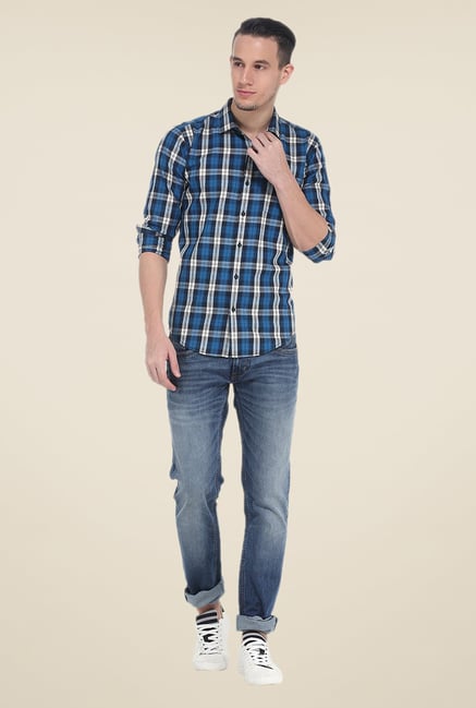 Basics Blue Checks Shirt Basics Blue Checks Shirt