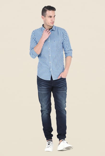 Basics Aqua Checks Shirt Basics Aqua Checks Shirt