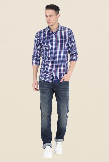 Basics Navy Checks Shirt Basics Navy Checks Shirt