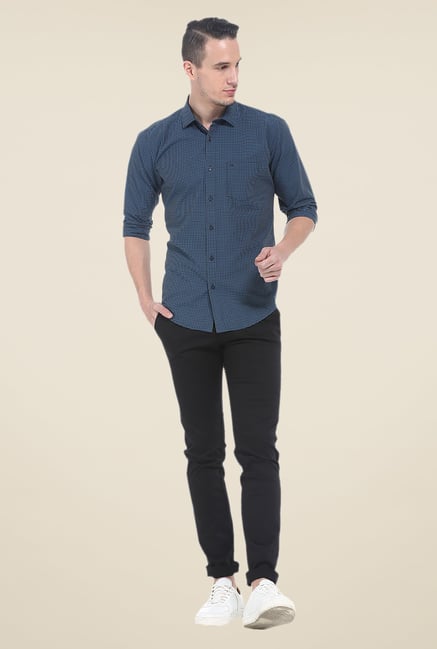 Basics Blue Checks Shirt Basics Blue Checks Shirt