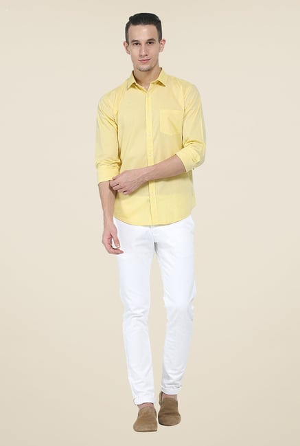 Basics Yellow Solid Shirt Basics Yellow Solid Shirt