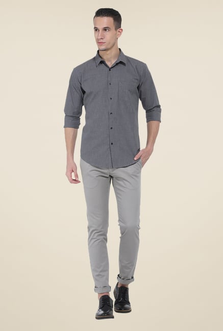 Basics Grey Checks Shirt Basics Grey Checks Shirt