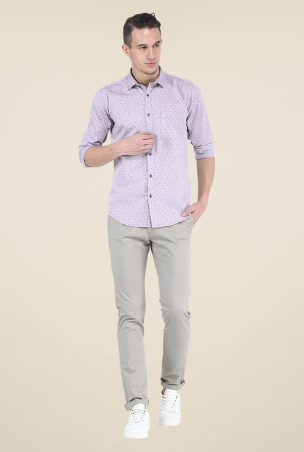 Basics Purple Printed Shirt Basics Purple Printed Shirt
