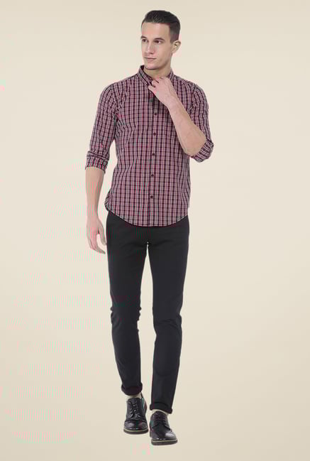 Basics Red & Black Checks Shirt Basics Red & Black Checks Shirt