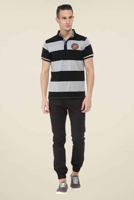 Basics Black Polo T Shirt Basics Black Polo T Shirt