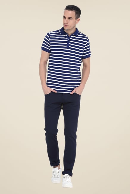 Basics Blue Polo T Shirt Basics Blue Polo T Shirt