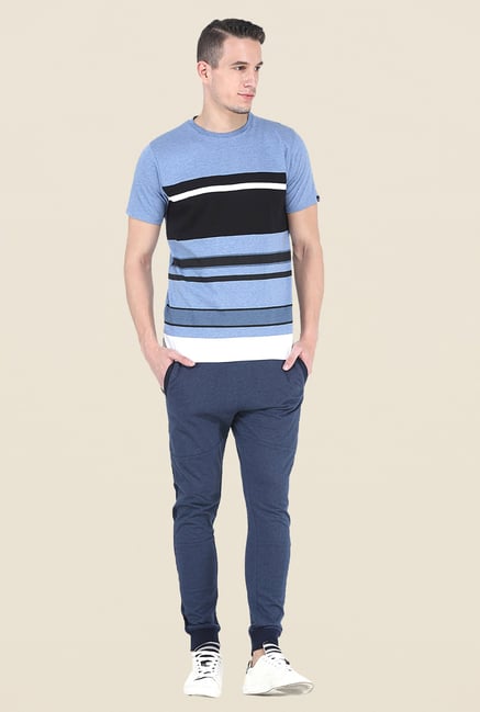 Basics Navy Textured Joggers Basics Navy Textured Joggers