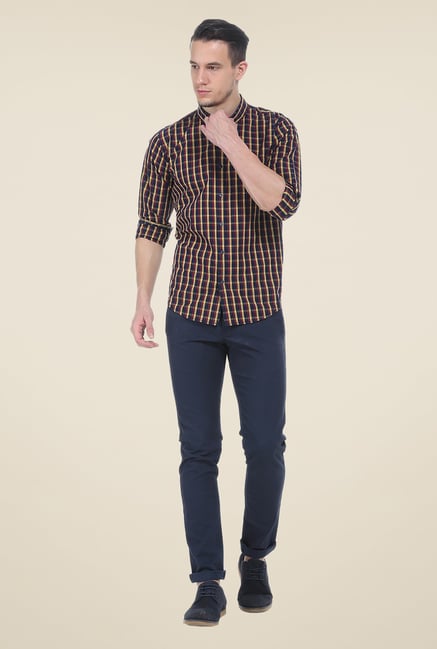 Basics Multicolor Checks Slim Fit Cotton Shirt Basics Multicolor Checks Slim Fit Cotton Shirt