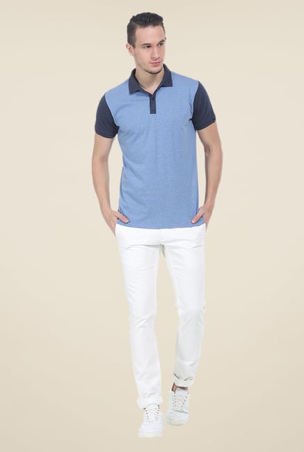 Basics Blue Polo T Shirt Basics Blue Polo T Shirt